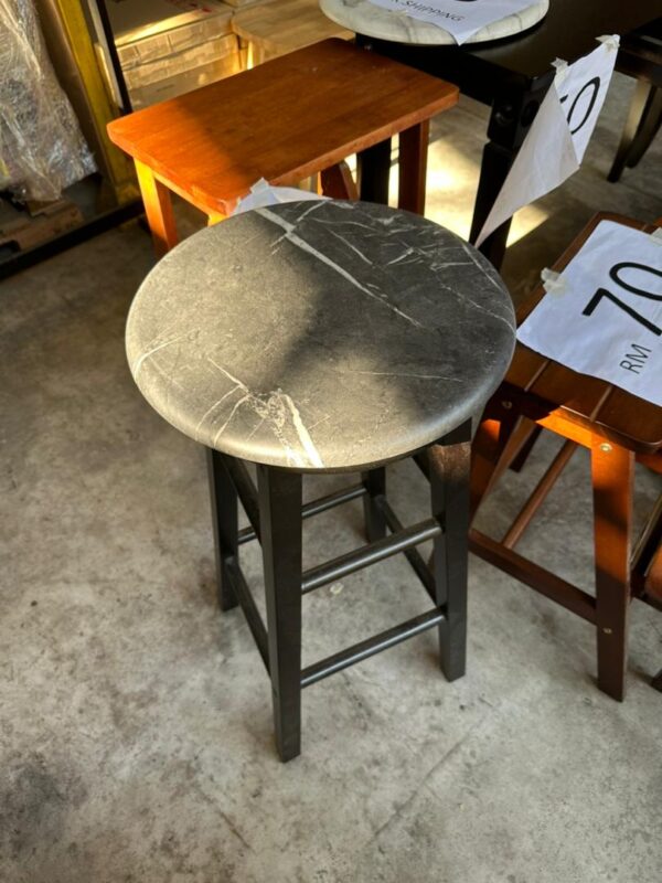 bar stool marble hitam