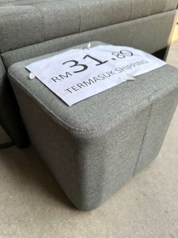 sofa stool kusyen fabrik gray