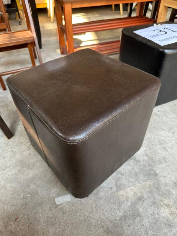 sofa stool kusyen pu brown