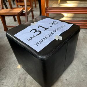 sofa stool kusyen pu hitam